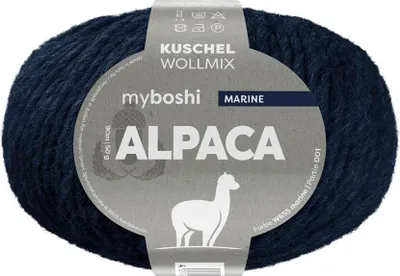 Produktbild von myboshi Alpaca, 50g/90m 50%.Polyacryl, 25% Schurwolle, 15% Polyamid, 10% Alpaka : marine Myboshi: marine