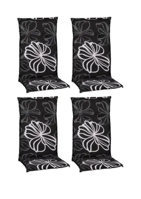 Produktbild von Saumauflage im 4 er Set Hochlehner schwarz, weiß