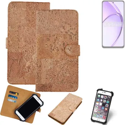 Produktbild von K-S-Trade Hülle kompatibel mit Oppo A3x 5G CPH2681  Kork Handyhülle Cover  Schutzhülle TPU Case Bumper in Hellbraun, (1x)
