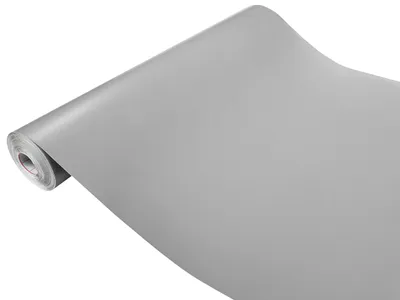 A roll of gray matte vinyl film.