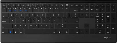 Produktbild von Rapoo E9500m Funktastatur Schwarz Schwarz One Size
