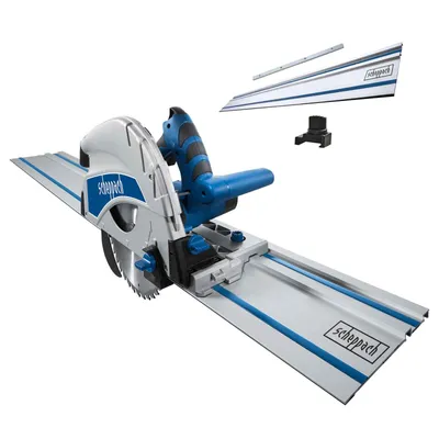 Produktbild von Scheppach Tauchsäge PL75 mit 1400mm Führungsschiene | Handkreissäge | 1600W Schnitttiefe 75mm | SägeblattØ 160mm 36Z | neigbar mit Kippschutz bis 45°