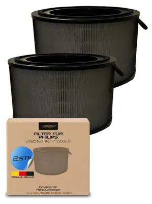Produktbild von Comedes Ersatzfilter Set (2er-Set) einsetzbar statt Philips FY3200/30 | HEPA & Aktivkohle passend für AC3210, AC3220 & AC3221 Luftreiniger