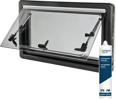 Produktbild von wamovo okno na zawiasach 50x35cm okno boczne moskitiera roleta uszczelniacz okno przyczepy kempingowej