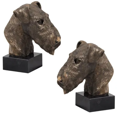 Obrázok produktu pre Art-Dog Busta – Airedale teriér – odliatok z bronzového prášku a živice