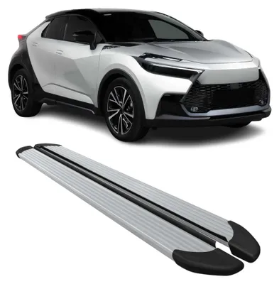 Image de Marchepieds latéraux pédale pour Toyota C-HR AX20 2023-2026 Aluminium 2x Gris