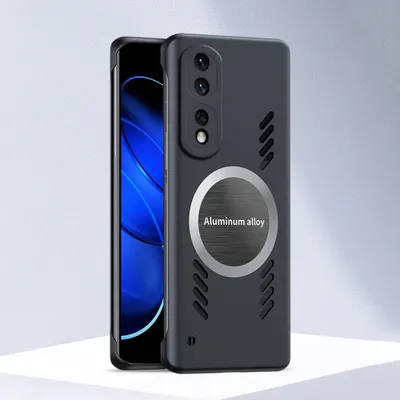 Produktbild von Honor 80 GT Hülle, Frameless PC Matt Kühlabdeckung Loch Wärmeableitung Schutzhülle für Honor 80 GT Schwarz
