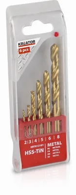 Produktbild von Satz mit 6 HSS-Titan-Metallbohrern