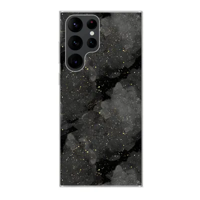 Produktbild von MuchoWow® Handyhülle Schutzhülle Hülle für Samsung Galaxy S22 Ultra Marmor - Glitter - Gold - Schwarz - Muster Silikon Softcase Handy Hülle - Abbildung