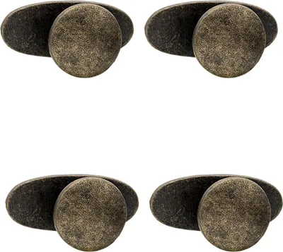Immagine prodotto di Set di 4 pomelli per porte Clayre & Eef da 3 cm in ferro marrone