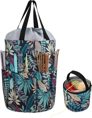 Produktbild von Famanu Basteltasche mit kleiner Garentasche - Regenwaldmuster