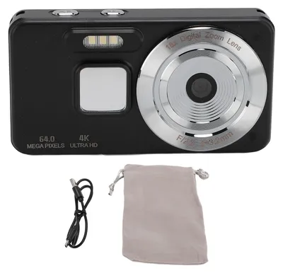Produktbild von 4K-Digitalkamera, tragbar, 64 MP, 18-facher Zoom, Autofokus, Anti-Shake, Selfie, HD-Video, Vlogging, kompakt, für Reisen, für Teenager, Jungen, Mädche