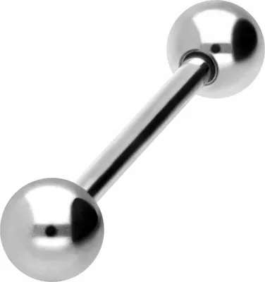 Produktbild von Zungenpiercing, Intim-Piercing Chirurgenstahl Barbell Silber Stablänge: 16mm + Stabstärke: 1,6mm + Kugelgröße: 5mm
