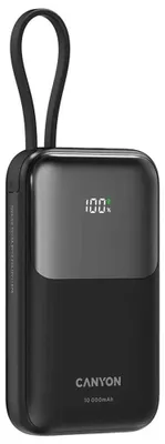 Produktbild von Canyon CANYON power bank OnPower 101 built-in cable 10000 mAh PD22.5W Black