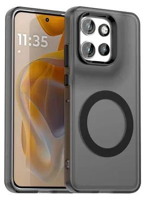 Immagine prodotto di Custodia magnetica per Motorola Edge 50 Neo/Moto S50, sottile custodia traslucida opaca antiurto Nero