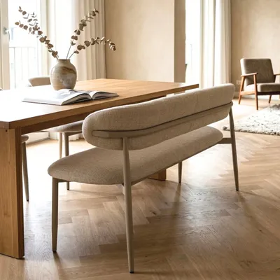 Produktbild von Giga Meubel Esszimmerbank Alexia - Beige/Beige - 180x55x77cm
