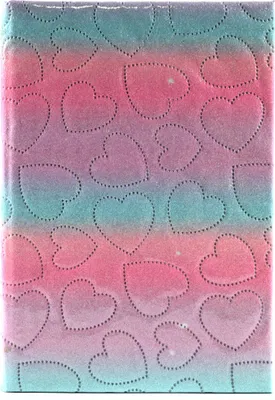 Produktbild von Notizbuch mit Herzen A5 Softcover - Liniertes Tagebuch für Mädchen - Buntes Schulheft