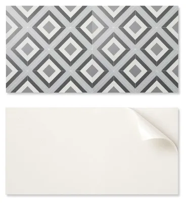 Image de Plaque vinyle adhésive imprimée, dimensions 120x60 cm, motif géométrique en losanges