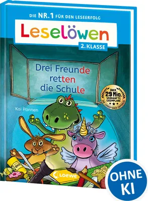 Produktbild von Leselöwen 2. Klasse - Drei Freunde retten die Schule