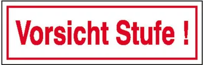Immagine prodotto di SafetyMarking® Hinweisschild   - Vorsicht Stufe!