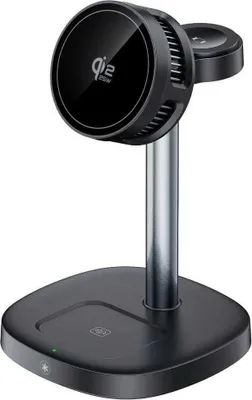 Produktbild von AIORBER Magnetische Wireless Ladestation 25W 3 in 1 Qi Schnellladegerät Handyhalter QC3.0 universell Schwarz