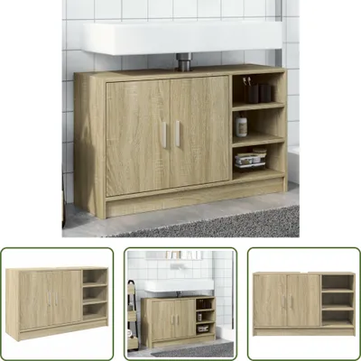 Obrázek produktu pro The Living Store Dubová toaletní skříňka Sonoma 90x29x55 cm materiál na bázi dřeva