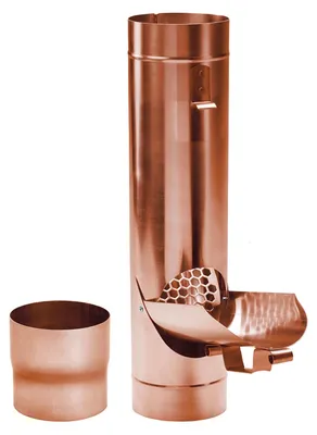 Produktbild von Fallrohrklappe Kupfer mit Sieb DN 80 inkl. Adapter