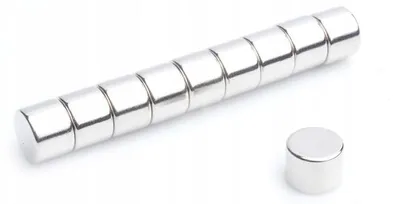 Produktbild von Neodym-Magnet, zylindrisch, MW 8x6 mm N38, 100 Stück