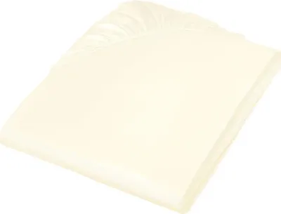Produktbild von fleuresse Colours Mako Satin Spannlaken Creme 90 x 200 cm