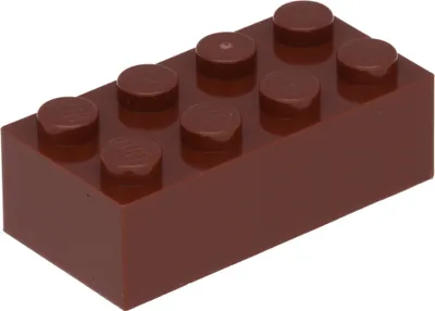 Image de 100x briques LEGO 2x4, rouge-brun