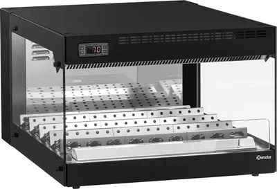 Produktbild von Bartscher Warmhaltevitrine SN10 zur Präsentation und Warmhaltung von Speisen, mit LED-Beleuchtung