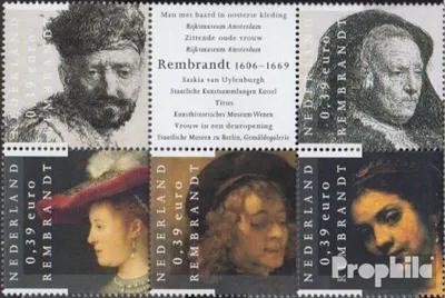 Produktbild von Briefmarken Niederlande 2006 Mi 2410-2414 Sechserblock (kompl.Ausg.) postfrisch Rembrandt
