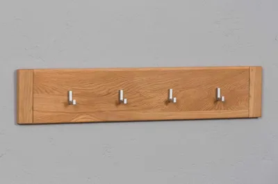 Wandgarderobe Hakenleiste Basel - Wildeiche Massivholz geölt/gewachst