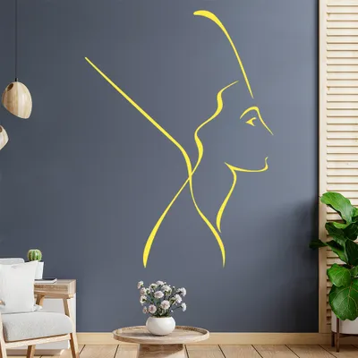 Produktbild von Nofretete - Linien Wandtattoo in 6 Größen - Wandaufkleber Wall Sticker - Dekoration, Küche, Wohnzimmer, Schlafzimmer, Badezimmer