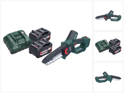 Immagine prodotto di Metabo MS 18 LTX 15 sega da potatura a batteria 18 V 15 cm 5 m/s + 2x batteria ricaricabile 4,0 Ah + caricatore