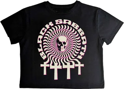Immagine prodotto di Black Sabbath - Top corto "Hypnotic Skull" per donna RO12621 (S) (Nero)
