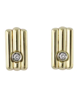 Produktbild von MIAMAR 1137808 Damen Ohrstecker 14 Karat (585) Gelbgold Gold weiß