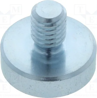 Zdjęcie produktu dla 1 sztuka: Magnes, trwały, średnica: 16 mm, neodym, wysokość: 4,5 mm, siła: 95 N. Materiał obudowy: GN 50.3-ND-16-M6, producent: Magne