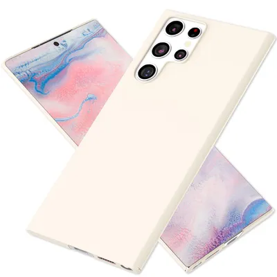 Produktbild von NALIA Ultra-Dünnes Hardcase für Samsung Galaxy S22 Ultra, Anti-Fingerabdruck Seidig-Matt Rutschfest Extra-Leicht 0,5mm Schlank, Harte Schutzhülle Weiß