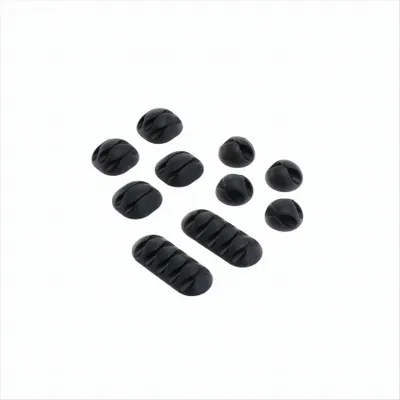 Produktbild von OTB Kabelmanagement - Kabelclips / Kabelhalter - 10er Set schwarz