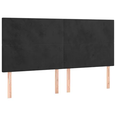 Obrázek produktu pro Čelo postele černé 160x5x118/128 cm sametové