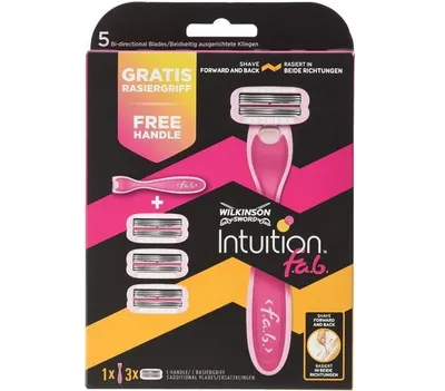 Produktbild von Wilkinson Sword Intuition fab Vorteilspack Rasierer mit 2 Ersatzklingen