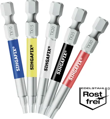 Produktbild von SIHGAFIX 60 mm Edelstahl Rostfrei Torx Bit Set