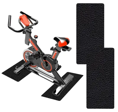 Produktbild von Trainingsmatte Fitnessmatte Sportmatte - 2 Stück - 28 x 70 cm - Schwarz - Für Heimtraining und Fitnessgeräte