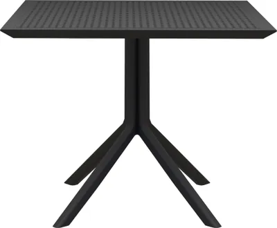 Produktbild von CLP Tisch Sky 80 x 80 cm wetterfest und UV-beständig schwarz