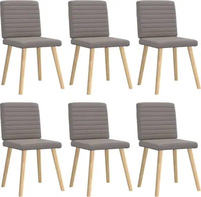 Produktbild von vidaXL Esszimmerstühle 6 Stk. Taupe Stoff