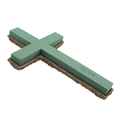 Produktbild von Steckschaum-Kreuz, OASIS® BIOLIT®, ca. 53x33x6 cm, Lieferumfang 2 Stück, Grabschmuck, Grabdekoration