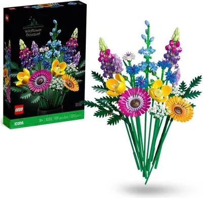 Produktbild von LEGO Icons 10313 Wildblumenstrauß, Künstliche Pflanzen mit Mohnblumen, Für Erwachsene
