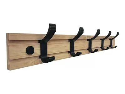 Produktbild von Aufhänger, Anzahl der Haken: 5 Stück, Holz, 500 x 45 x 80 mm