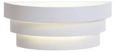 Image de Applique murale LED PRENDELUZ, finition blanche, 6 W, 600 lumens, 18 cm